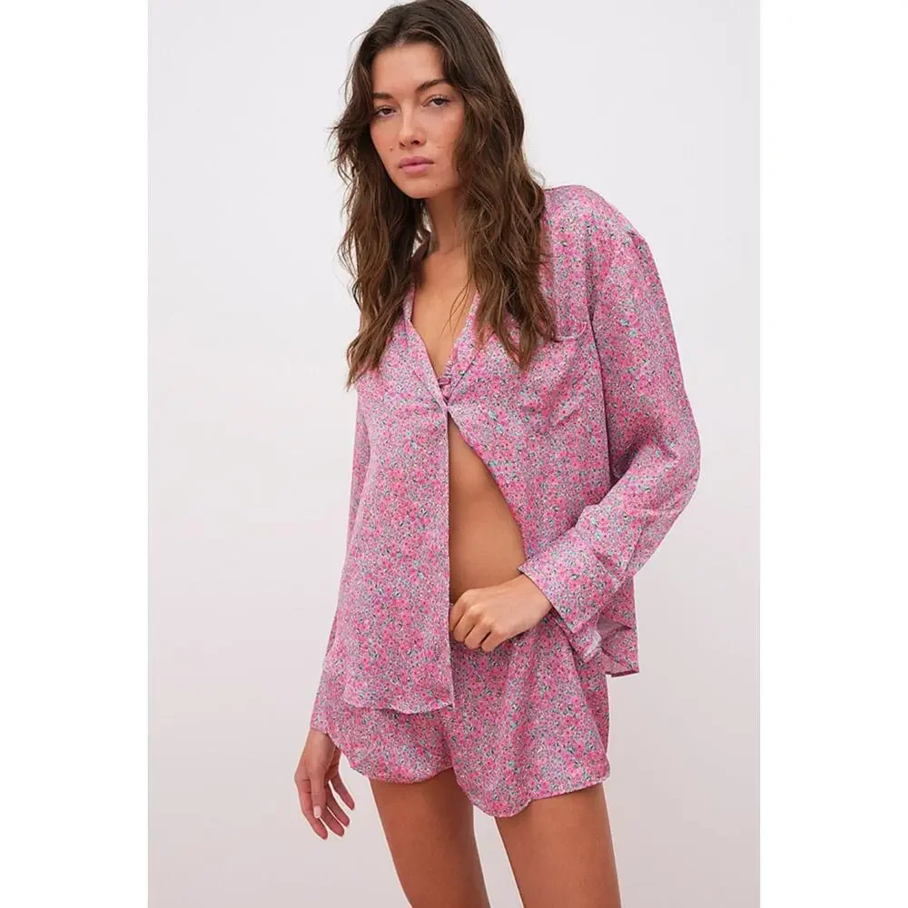 For‎ Love & Lemons Floral Sleep Shirt XL